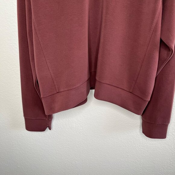 Spanx AirEssentials Half-Zip Pullover Sweatshirt Chocolate Brown Size 2X - Picture 4 of 12